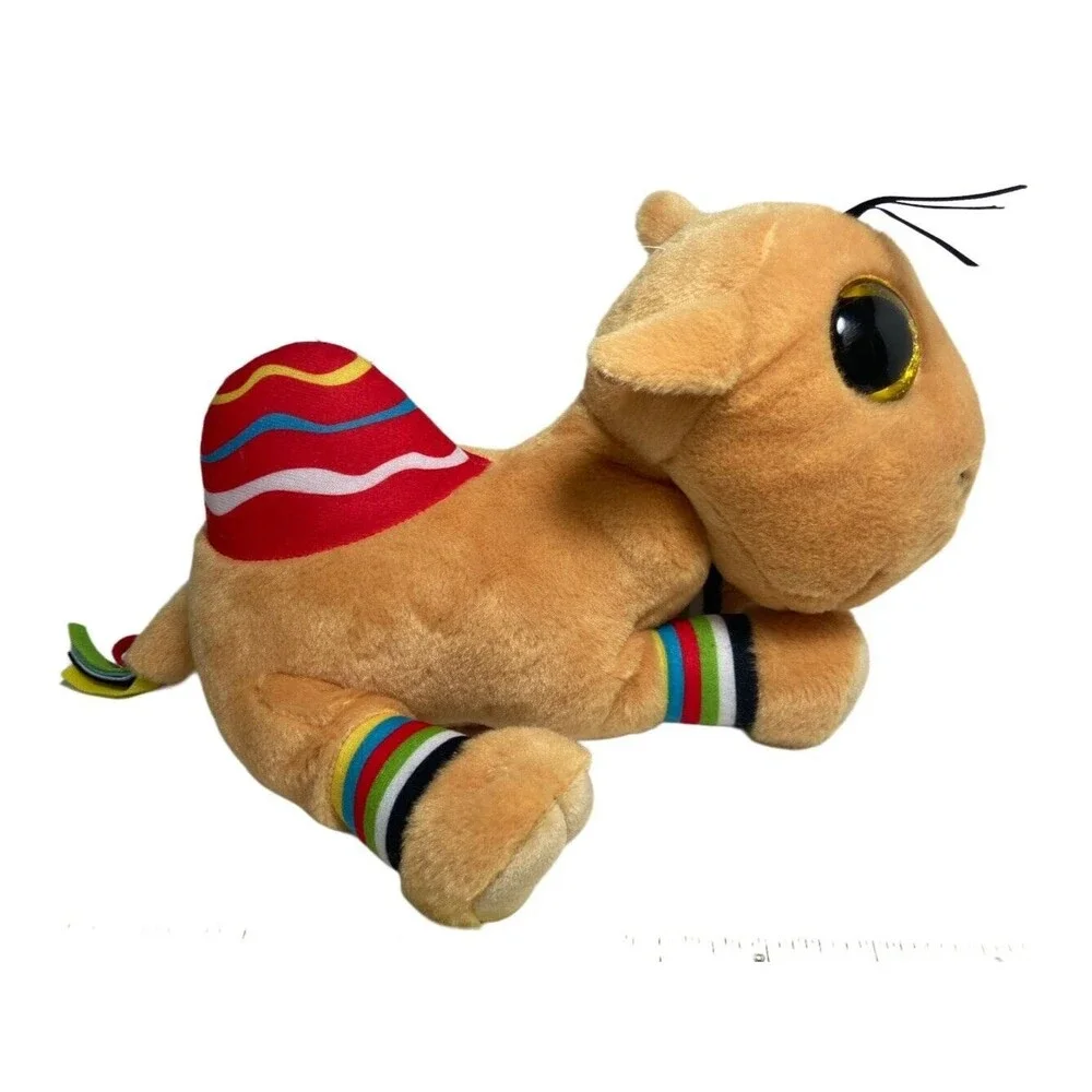 Ty Beanie Boos Plush JAMAL the Carmel VelveTy Glitter Eyes Stuffed Animal 10 in